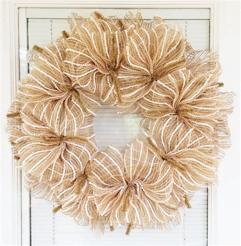 metallic mesh fabric wreath instructions|making a wreath for beginners.